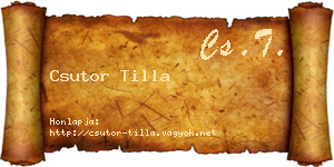 Csutor Tilla névjegykártya